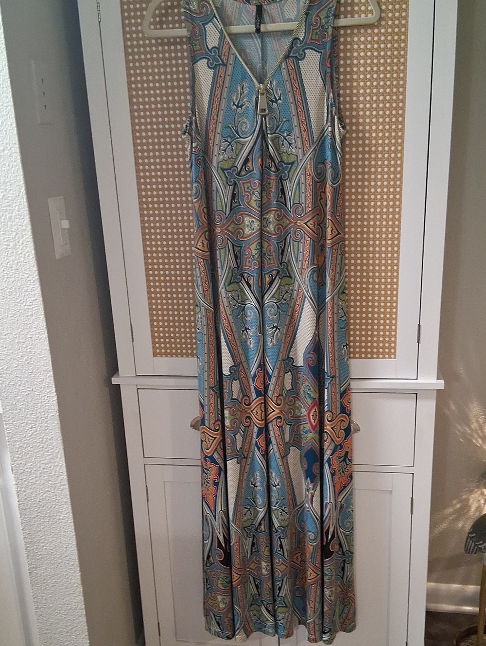 Ariella Multicolor Paisley Maxi Dress - Blue/Green/Orange